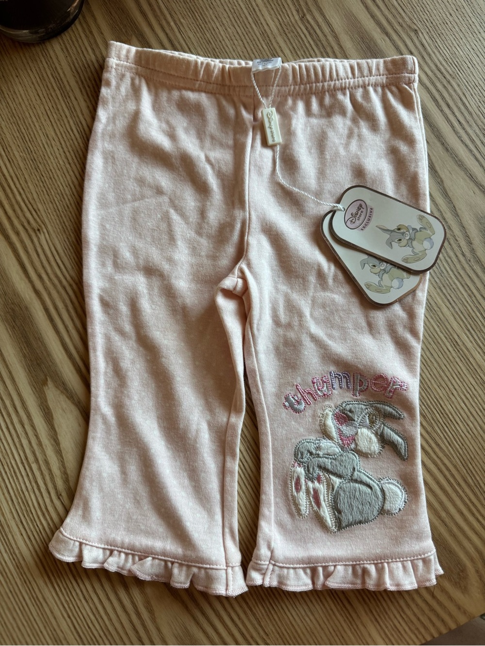 Disney Light Pink Baby Leggings with Ruffle Trim